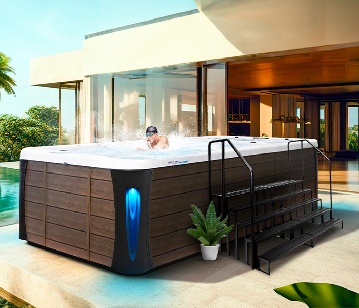 Calspas hot tub being used in a family setting - Lewes