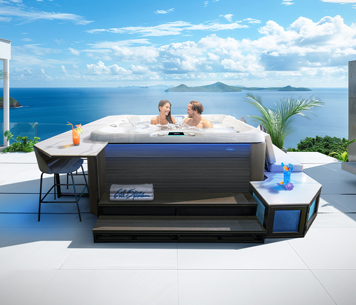 Calspas hot tub being used in a family setting - Lewes